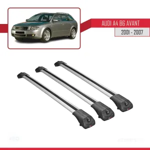 Audi A4 2002-2004 (B6) AVANT Arası ile uyumlu ACE-1 Ara Atkı Tavan Barı GRİ 3 ADET BAR - Görsel 3