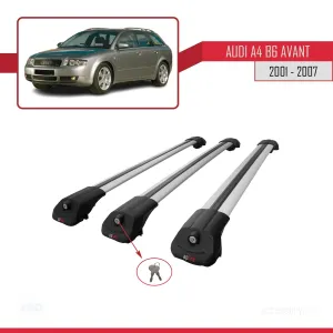 Audi A4 2002-2004 (B6) AVANT Arası ile uyumlu ACE-1 Ara Atkı Tavan Barı GRİ 3 ADET BAR - Görsel 4