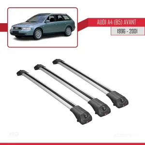 Audi A4 (B5) Avant 1996-2001 Arası ile uyumlu ACE-1 Ara Atkı Tavan Barı GRİ 3 ADET BAR thumb 3