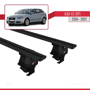 Audi A3 (8P) 2004-2007 Arası ile uyumlu ACE-4 Ara Atkı Tavan Barı SİYAH thumb 4