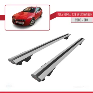 Alfa Romeo 159 SPORTWAGON 2006-2011 Arası ile uyumlu HOOK Model Anahtar Kilitli Ara Atkı Tavan Barı GRİ thumb 4