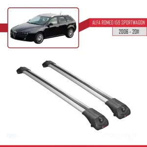 Alfa Romeo 159 SPORTWAGON 2006-2011 Arası ile uyumlu ACE-1 Ara Atkı Tavan Barı GRİ thumb 3