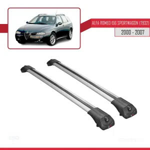 Alfa Romeo 156 Sportwagon (T932) 2000-2007 Arası ile uyumlu ACE-1 Ara Atkı Tavan Barı GRİ thumb 3