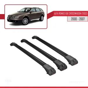 Alfa Romeo 156 Crosswagon (T932) 2000-2007 Arası ile uyumlu ACE-1 Ara Atkı Tavan Barı SİYAH 3 ADET BAR thumb 3