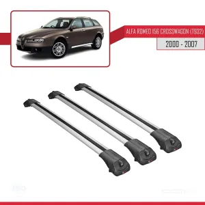 Alfa Romeo 156 Crosswagon (T932) 2000-2007 Arası ile uyumlu ACE-1 Ara Atkı Tavan Barı GRİ 3 ADET BAR thumb 3