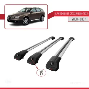 Alfa Romeo 156 Crosswagon (T932) 2000-2007 Arası ile uyumlu ACE-1 Ara Atkı Tavan Barı GRİ 3 ADET BAR thumb 4