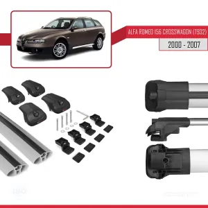Alfa Romeo 156 Crosswagon (T932) 2000-2007 Arası ile uyumlu ACE-1 Ara Atkı Tavan Barı GRİ thumb 5