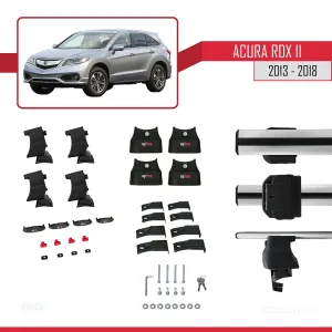 Acura RDX II (TB3/TB4) 2013-2018 Arası ile uyumlu ACE-4 Ara Atkı Tavan Barı GRİ - Görsel 4
