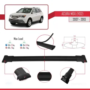 Acura MDX (YD2) 2007-2013 Arası ile Uyumlu FLY Model Ara Atkı Tavan Barı SİYAH 3 ADET BAR - Görsel 4