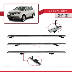 Acura MDX (YD2) 2007-2013 Arası ile uyumlu Basic Model Ara Atkı Tavan Barı GRİ 3 ADET thumb 5
