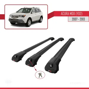 Acura MDX (YD2) 2007-2013 Arası ile uyumlu ACE-1 Ara Atkı Tavan Barı SİYAH 3 ADET BAR thumb 4