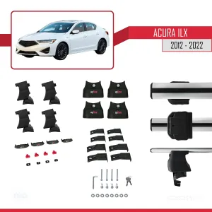 Acura ILX (DE1/DE2/DE3) 2012-2022 Arası ile uyumlu ACE-4 Ara Atkı Tavan Barı GRİ - Görsel 4