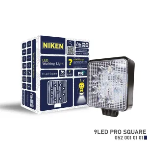 Niken Çalışma Lambası Pro 9 Ledli Kare 22-27 WDRS Tuning kalitesiyle tanışın! Özel olarak Universal  model araçlar için üretilen bu ürün, otomobilinizin hatları