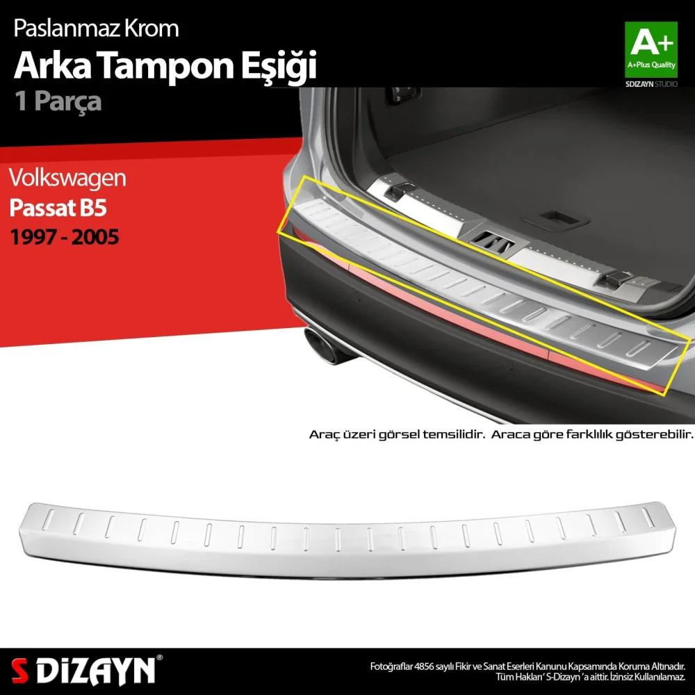 Drs Tuning VW Passat B5 Sw Krom Arka Tampon Eşiği 1997-2005