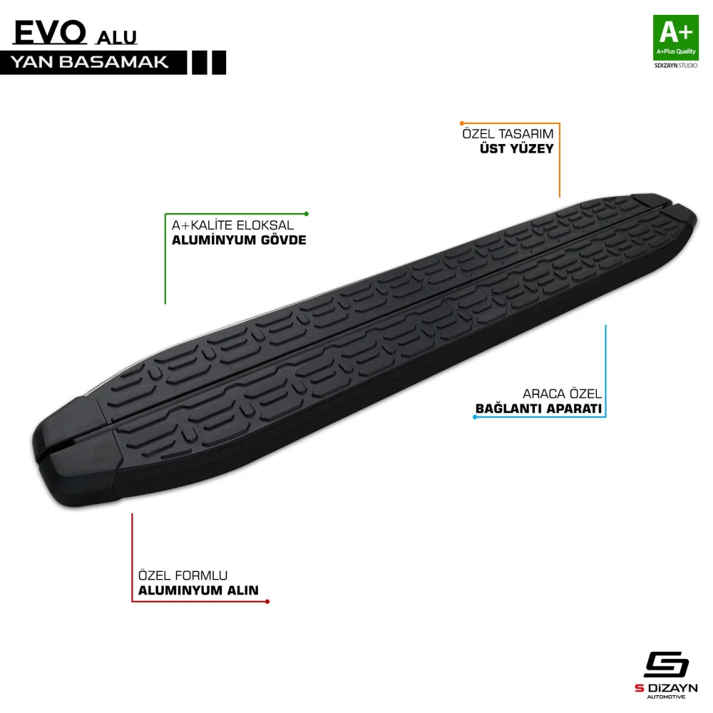 Dacia Jogger Evo Siyah Yan Basamak 213 Cm 2022 Üzeri A+ Kalite
