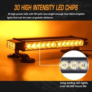 Çakar Lamba Çift Taraflı 30 Led Sarı-Sarı / Lapa524 - Görsel 3
