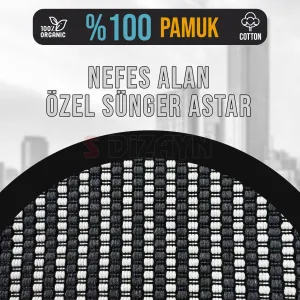 S-Dizayn Oto Koltuk Koruyucu Kılıf Çizgili Füme Beyaz Universal 2+1 Parça Ön Arka A+ Kalite thumb 3