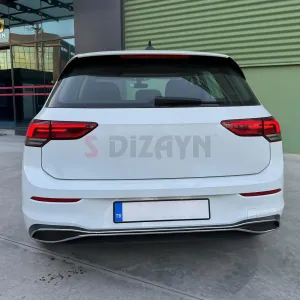 S-Dizayn VW Golf 8 Egzoz Görünümü Difüzör 4 Prç. 2020 Üzeri - Görsel 5