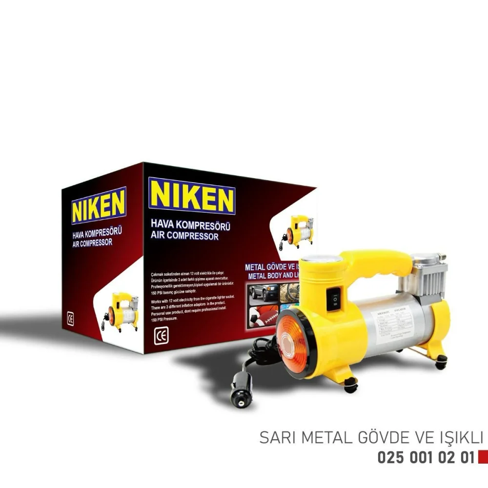 Hava Kompresörü Sarı Metal Gövde 150 Psı