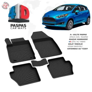 Ford Fiesta 4D Araca Özel Havuzlu Kauçuk Paspas 2015-2017DRS Tuning kalitesiyle tanışın! Özel olarak Ford  model araçlar için üretilen bu ürün, otomobilinizin h