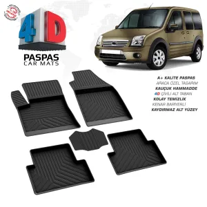 Ford Connect 4D Araca Özel Havuzlu Kauçuk Paspas 2002-2014DRS Tuning kalitesiyle tanışın! Özel olarak Ford  model araçlar için üretilen bu ürün, otomobilinizin 