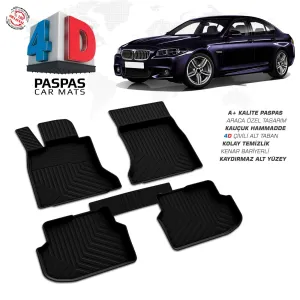 Bmw 5 Serisi F10 4D Araca Özel Havuzlu Kauçuk Paspas 2010-2013DRS Tuning kalitesiyle tanışın! Özel olarak BMW F10 model araçlar için üretilen bu ürün, otomobili