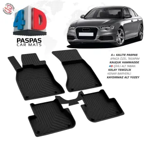 Audi A6 4D Araca Özel Havuzlu Kauçuk Paspas 2011-2018DRS Tuning kalitesiyle tanışın! Özel olarak Audi  model araçlar için üretilen bu ürün, otomobilinizin hatla