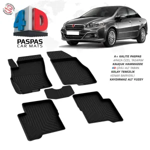 Fiat Linea 4D Araca Özel Havuzlu Kauçuk Paspas 2007-2018DRS Tuning kalitesiyle tanışın! Özel olarak Fiat  model araçlar için üretilen bu ürün, otomobilinizin ha