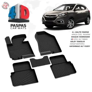 Hyundai ix35 4D Araca Özel Havuzlu Kauçuk Paspas 2010-2017DRS Tuning kalitesiyle tanışın! Özel olarak Hyundai  model araçlar için üretilen bu ürün, otomobiliniz