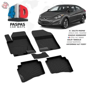 Hyundai Elantra 4D Araca Özel Havuzlu Kauçuk Paspas 2015-2020DRS Tuning kalitesiyle tanışın! Özel olarak Hyundai  model araçlar için üretilen bu ürün, otomobili