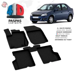 Dacia Logan 4D Araca Özel Havuzlu Kauçuk Paspas 2005-2012DRS Tuning kalitesiyle tanışın! Özel olarak Dacia  model araçlar için üretilen bu ürün, otomobilinizin 