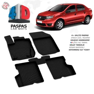 Dacia Logan 2 4D Araca Özel Havuzlu Kauçuk Paspas 2013-2020DRS Tuning kalitesiyle tanışın! Özel olarak Dacia  model araçlar için üretilen bu ürün, otomobilinizi