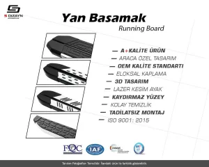 S-Dizayn TOGG T10X Evo Krom Yan Basamak 203 Cm 2023 Üzeri thumb 5