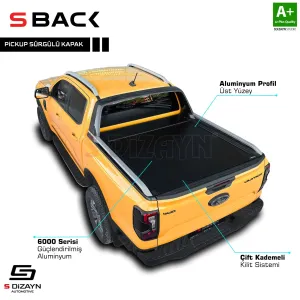 S-Dizayn Ford Ranger 4 S-Back Sürgülü Kapak Siyah V1 OEM Stil 2023 Üzeri
S-Back sürgülü bagaj kapama, güçlendirilmiş alüminyum profilden imal edilmektedir.Kilit