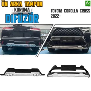 S-Dizayn Toyota Corolla Cross Ön ve Arka Tampon Koruma Difüzör Seti 2022 Üzeri A+ Kalite
• Ön ve Arka Tampon Difüzör Seti aracınıza şık ve sportif bir görünüm s