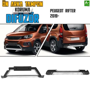 S-Dizayn Peugeot Rifter Ön ve Arka Tampon Koruma Difüzör Seti 2019 Üzeri A+ Kalite
• Ön ve Arka Tampon Difüzör Seti aracınıza şık ve sportif bir görünüm sağlar.