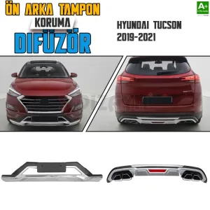 S-Dizayn Hyundai Tucson Ön ve Arka Tampon Koruma Difüzör Seti 2019-2021 A+ Kalite						                &bull; &Ouml;n ve Arka Tampon Dif&uuml;z&ouml;r Seti arac