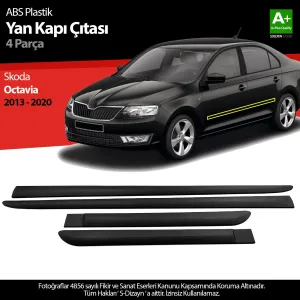 Skoda Octavia 2012-2020 (5E) uyumlu ABS Plastik Yan Kapı Koruma Çıtası 2013-2020 A+ Kalite modelleri Oto Aksesuar Shop'de. Kaliteli malzeme, hızlı kargo ve