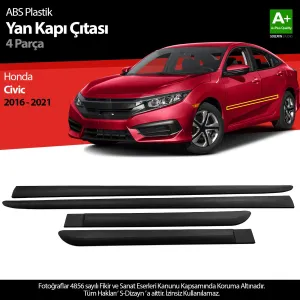 Honda Civic 2015-2021 (FC5) uyumlu ABS Plastik Yan Kapı Koruma Çıtası 2016-2021 A+ Kalite modelleri Oto Aksesuar Shop'de. Kaliteli malzeme, hızlı kargo ve