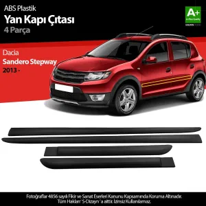 Dacia Sandero 2012-2020 (B52) uyumlu Stepway ABS Plastik Yan Kapı Koruma Çıtası 2013 Üzeri A+ Kalite modelleri Oto Aksesuar Shop'de. Kaliteli malzeme, hızlı