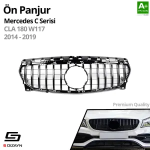S-Dizayn Mercedes CLA180 W117 Ön Panjur Parlak Siyah Piano Black GTR Model 2014-2019 thumb 2