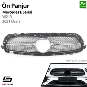 S-Dizayn Mercedes E-Class W213 Ön Panjur Krom Diamond Model 2021 Üzeri thumb 2