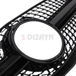 S-Dizayn Mercedes E-Class W212 Ön Panjur Parlak Siyah Piano Black Diamond Model 2009-2013 thumb 4