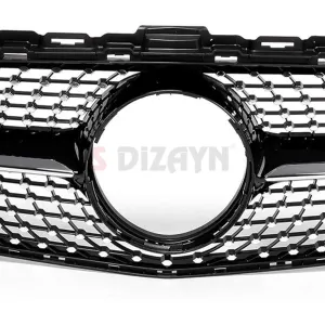 S-Dizayn Mercedes C-Class W205 Ön Panjur Parlak Siyah Piano Black Diamond Model 2015-2018 - Görsel 5