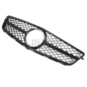 S-Dizayn Mercedes C-Class W204 Ön Panjur Parlak Siyah Piano Black AMG Model 2007-2014 - Görsel 5