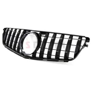 S-Dizayn Mercedes C-Class W204 Ön Panjur Parlak Siyah Piano Black GTR Model 2007-2014 - Görsel 4