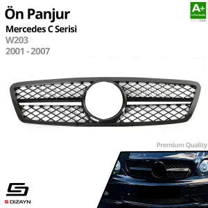 S-Dizayn Mercedes C-Class W203 Ön Panjur Krom AMG Model 2001-2007 - Görsel 2