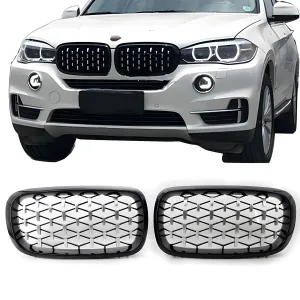 BMW X5 2013-2018 (F15) uyumlu F15/F16 Ön Panjur Böbrek Parlak Siyah Çerçeveli Krom Diamond Model 2014-2016 modelleri Oto Aksesuar Shop'de. Kaliteli malzeme,