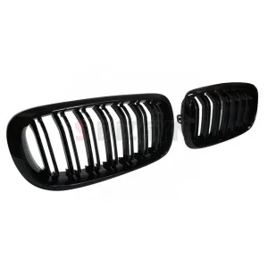 S-Dizayn Bmw X5 F15/F16 Ön Panjur Böbrek Parlak Siyah Piano Black M X5 Model 2014-2016 thumb 5