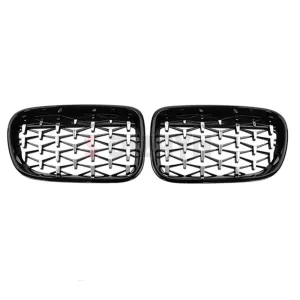 S-Dizayn Bmw X3-X4 F25/F26 Ön Panjur Böbrek Parlak Siyah Çerçeveli Krom Diamond Model 2014-2017 thumb 3
